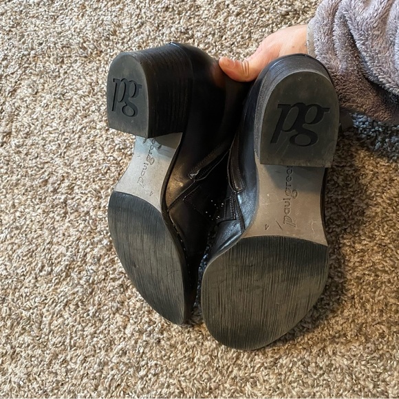 Paul Green Black Leather Ankle Boots Boot Size 6 - Picture 11 of 15